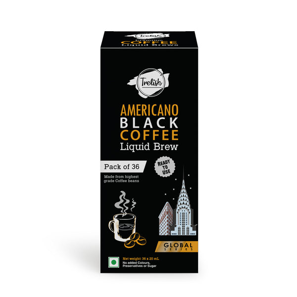 Americano Black Coffee - Liquid Brew - Pack of 36 Sachets