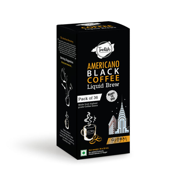 Americano Black Coffee - Liquid Brew - Pack of 36 Sachets