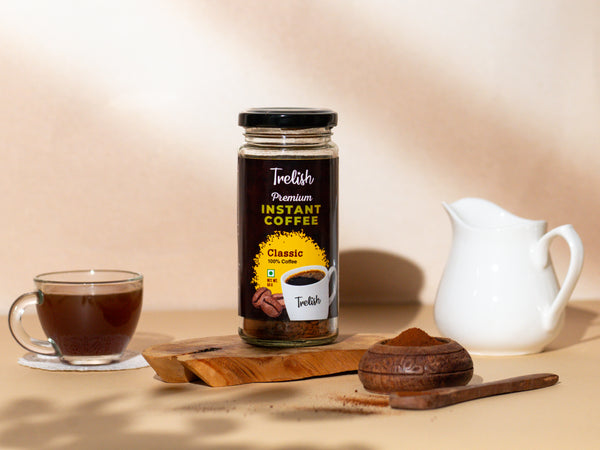 Trelish Premium Instant Coffee Powder (50gms) - Combo of 2 Bottles