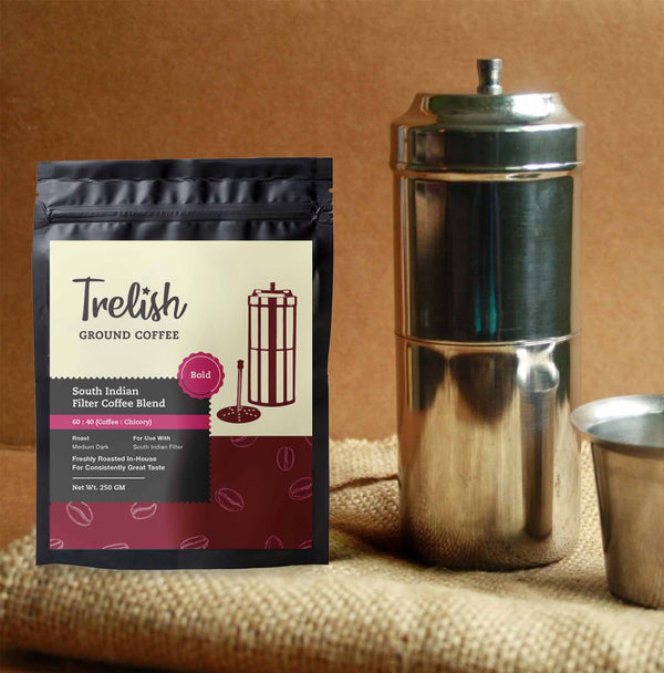 South Indian Filter Coffee 60:40 Blend - Ground Coffee (250 gm)