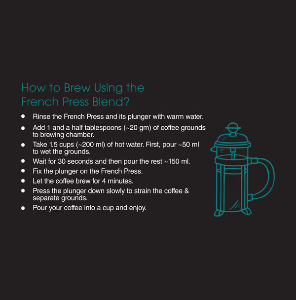 French Press Blend - Ground Coffee (250 gm)