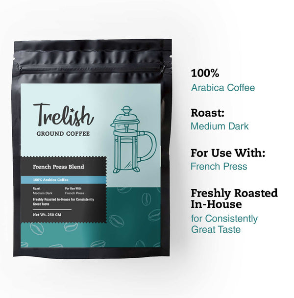 French Press Blend - Ground Coffee (250 gm)